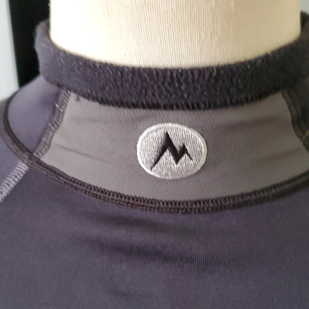 Marmot black gray 1/4 zip pullover size L
